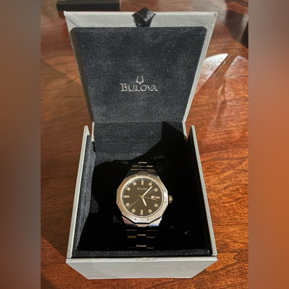 Bulova Classic Black and Silver Timepiece